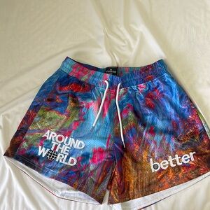 Better Brand around the world collection mesh shorts